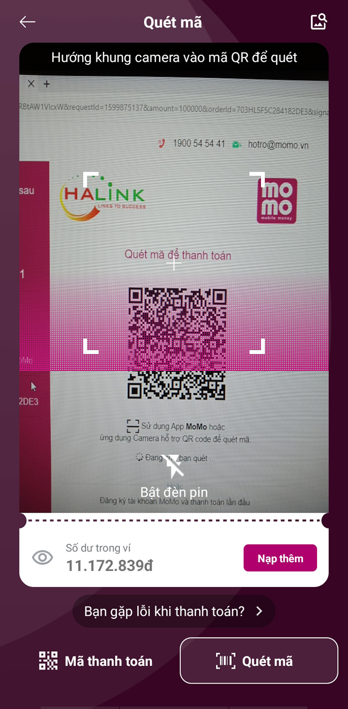Hướng dẫn nạp tiền qua Momo