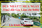 Mua ngay đất Gia Lâm 31m2 chỉ 840 triệu LH 0368.919.919