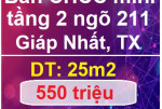 Bán căn hộ CCMN tầng 2 ngõ 211 Giáp Nhất, Thanh Xuân, 550tr, 0983160369