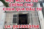 HOT MỚI RA LÒ -CHÍNH CHỦ CHƯA QUA ĐẦU TƯ