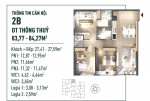 CĐT giao bán căn hộ trục 2B tầng (6 +10+24). 83,77m2, 3pn2vs, CK 9%, HTLS 24tháng 0%